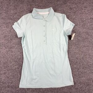 Talbots Polo Shirt Womens XS Green Dragonfly Logo Short Sleeve Pique Knit Top